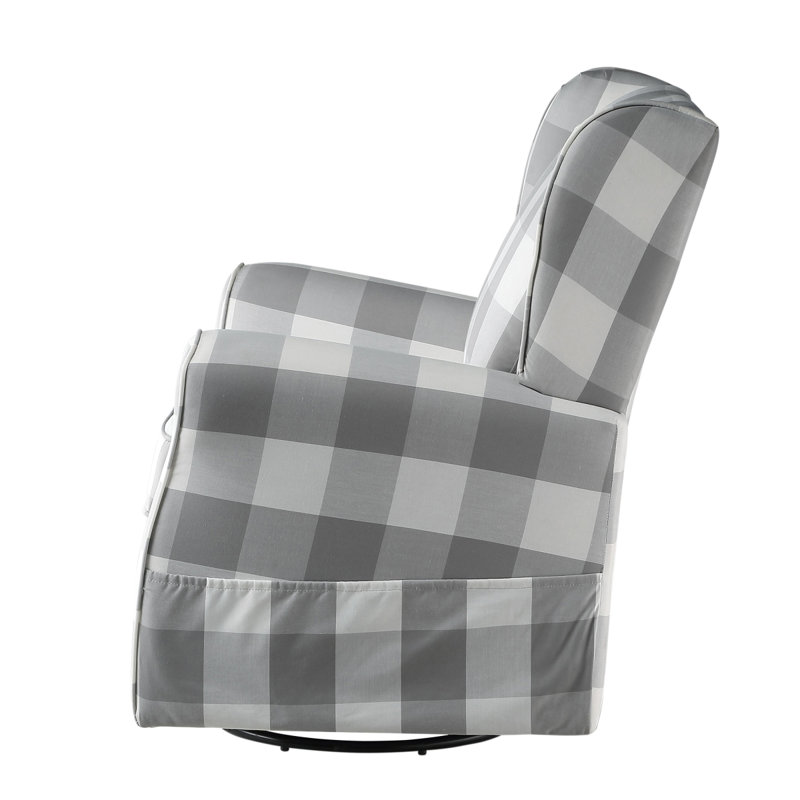Chaise pivotante rembourrée avec base en métal