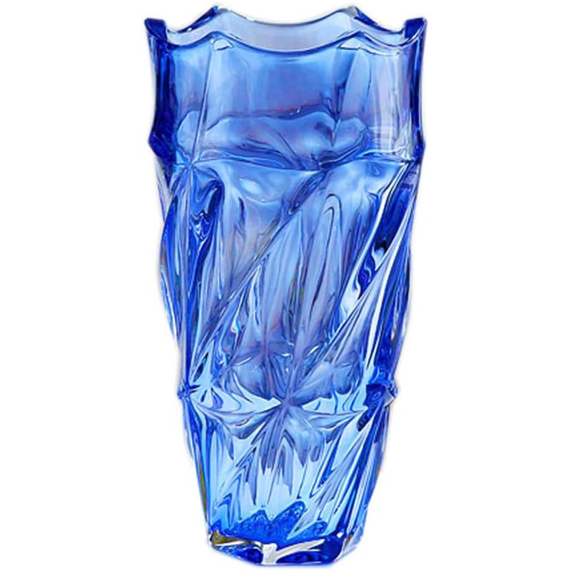 Vase en verre bleu 9,1 po