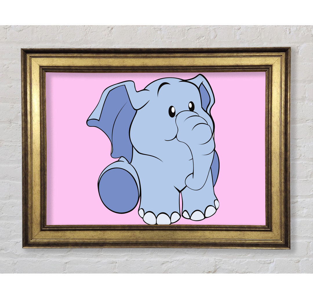 Happy Baby Elefant - Einzelner Bilderrahmen Kunstdrucke