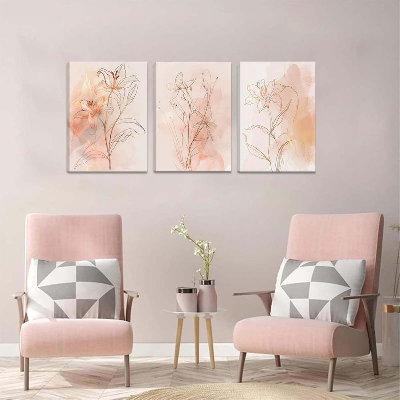 3 Piece Wrapped Canvas Print, 40 cm H x 30 cm W