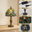 Lampe de table de style baroque avec ampoule 14,7 "h Tiffany
