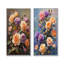 Ensemble de 2 pièces d'art oranges et mauves, Regal Beauty I - Roses-521344564-521344587-521344589