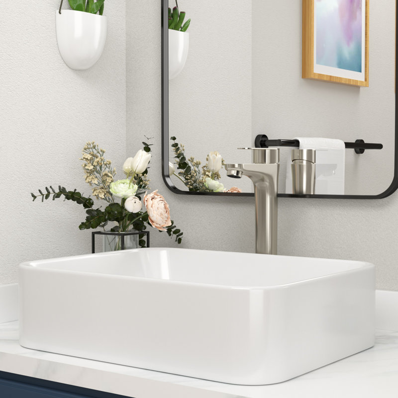 Robinet pour salle de bain à poignée simple 11,57 po Nickel brossé, Nickel brossé