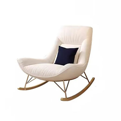 Home Creamy Rocking Chair Rocking Chair by ChairVogue