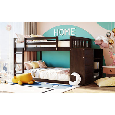 Versatile Bunk Bed with Abundant Storage for Family Comfort and Style, Perfect for Small Spaces and Growing Families. by Harriet Bee