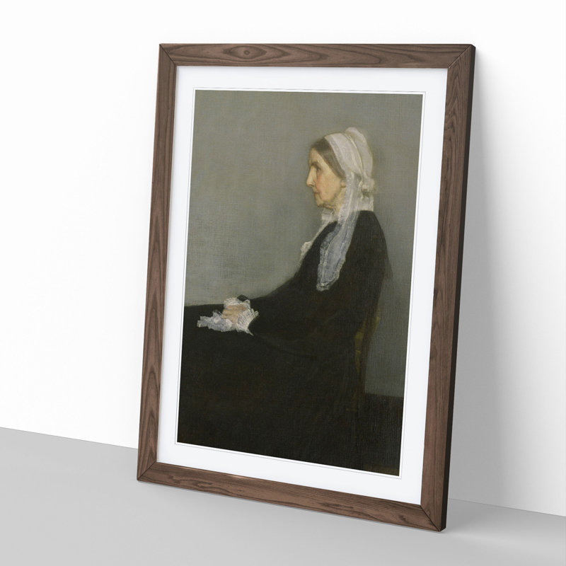 Artists Mother Vol.2 by James Mcneill Whistler - Picture Frame Painting, 65cm H x 48cm W x 2cm D, Walnut Framed