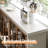 Pfarr 63" W Farmhouse Wood Sideboard with Glass Doors and Adjustable Shelves, White-1550988498
