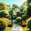 Arche de jardin en métal avec barrière avec jardinière W80.71 * H97.24