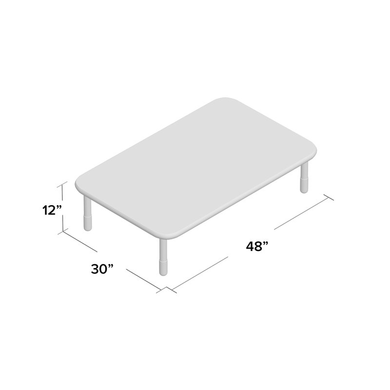 BASELINE 48" x 30" Rectangular Table, 12" H, Royal Blue