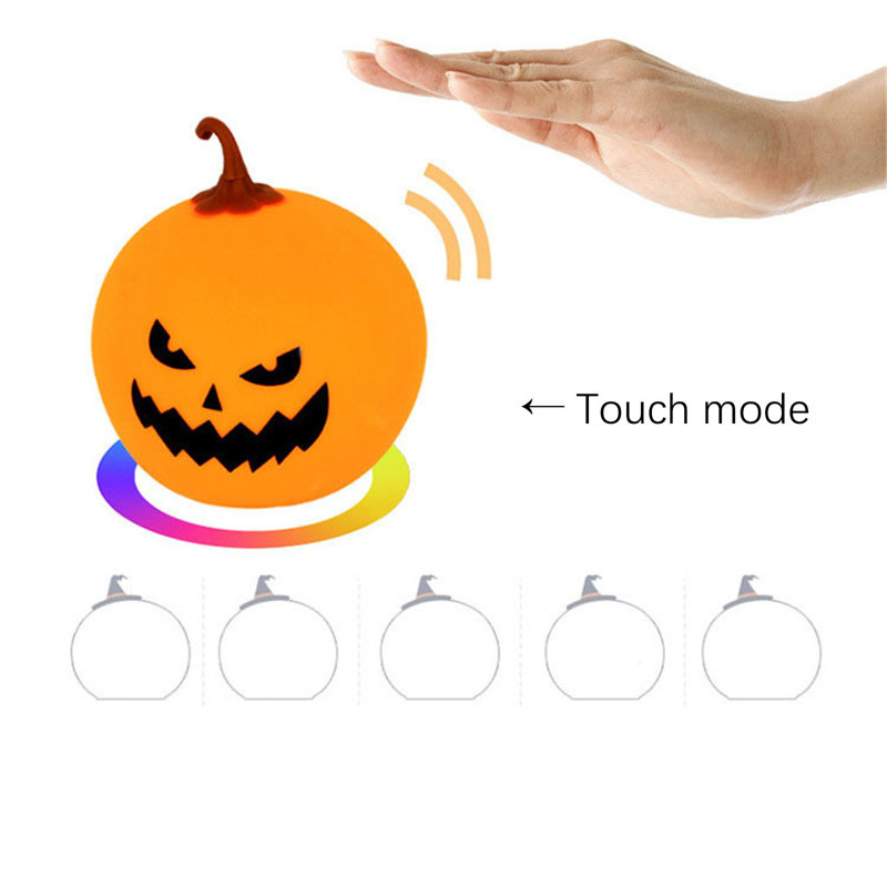 Veilleuse télécommande ， Lanterne citrouille Halloween