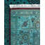Tapis unique noué à la main Fine Vibrance - bleu, 8 pi 2 po x 10 pi 5 po