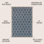 Tapis d'intérieur / extérieur bleu marine / gris Hague Moroccan Trellis-1454120762