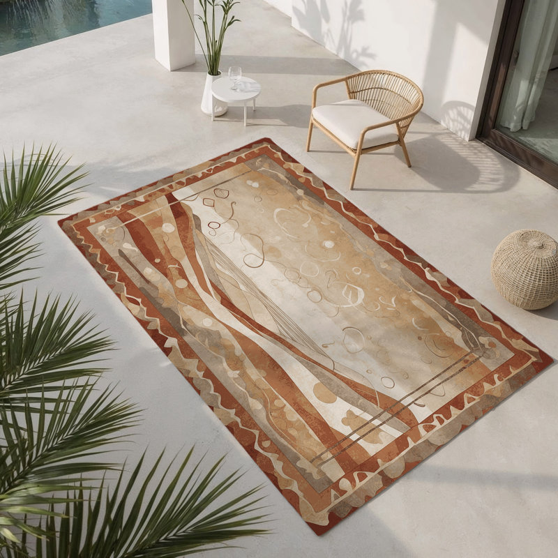 Tapis intérieur et extérieur Serene Ebb, Rectangulaire 2 pi x 3 pi