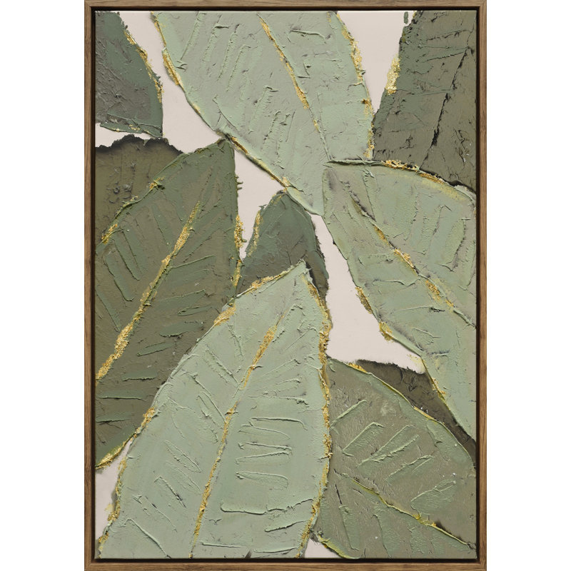 Art mural encadré Verdant Essence II, 20 po x 28 po, cadre en bois foncé
