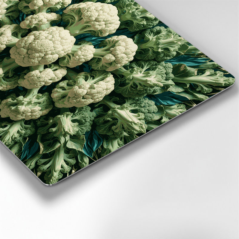 Vegetables Cauliflower Romanesco Green Metal Wall Art, 12'' H x 18'' W