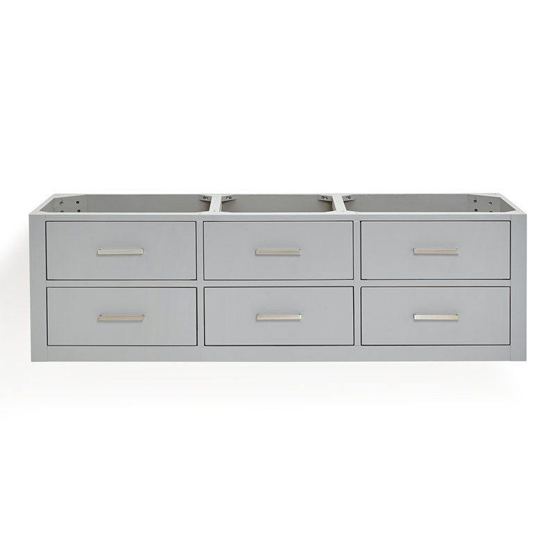 Base de meuble-lavabo double 60 po Megrez, Gris