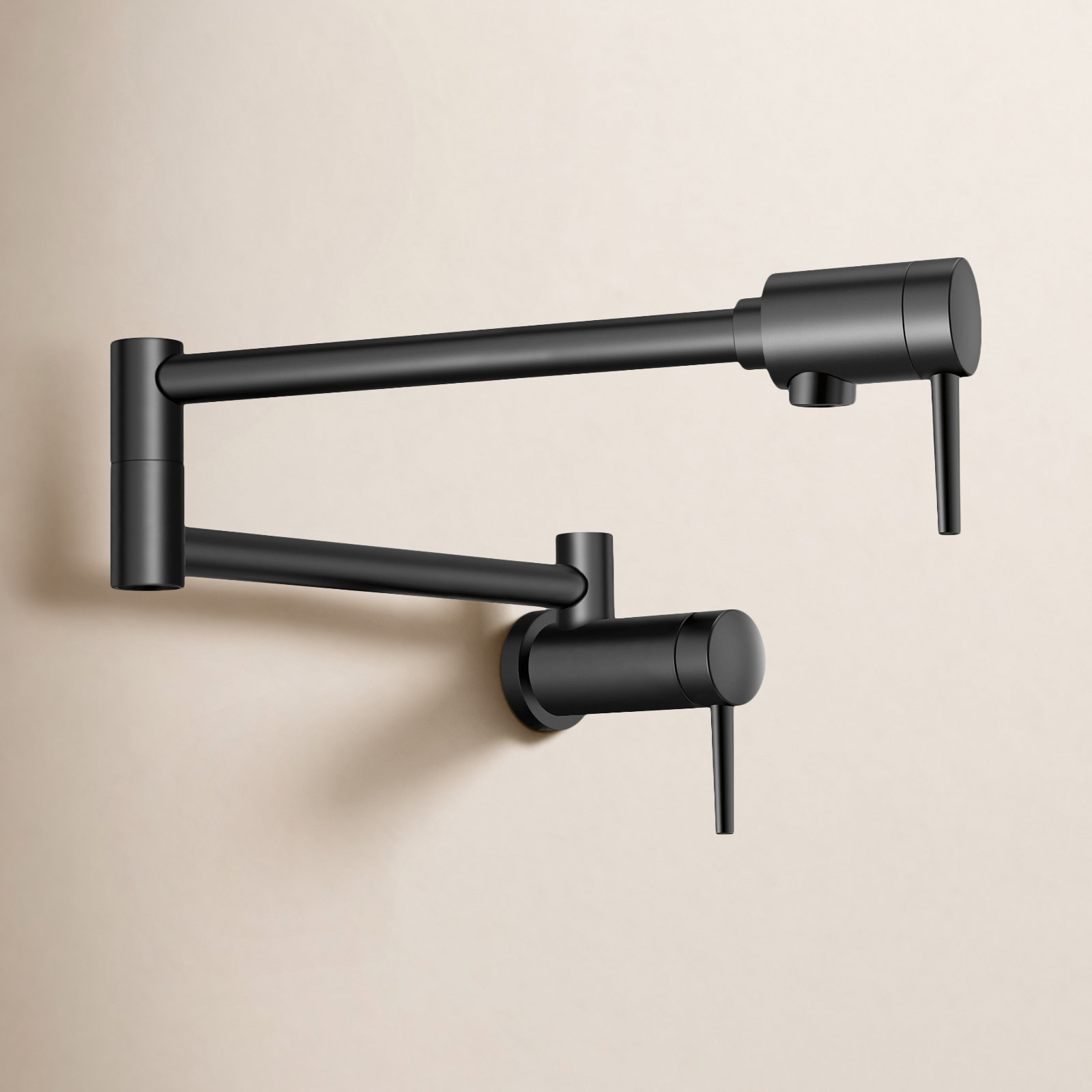 Delta Contemporary Pot Filler Faucet, Wall Mount Pot Filler Kitchen Faucet, Matte Black