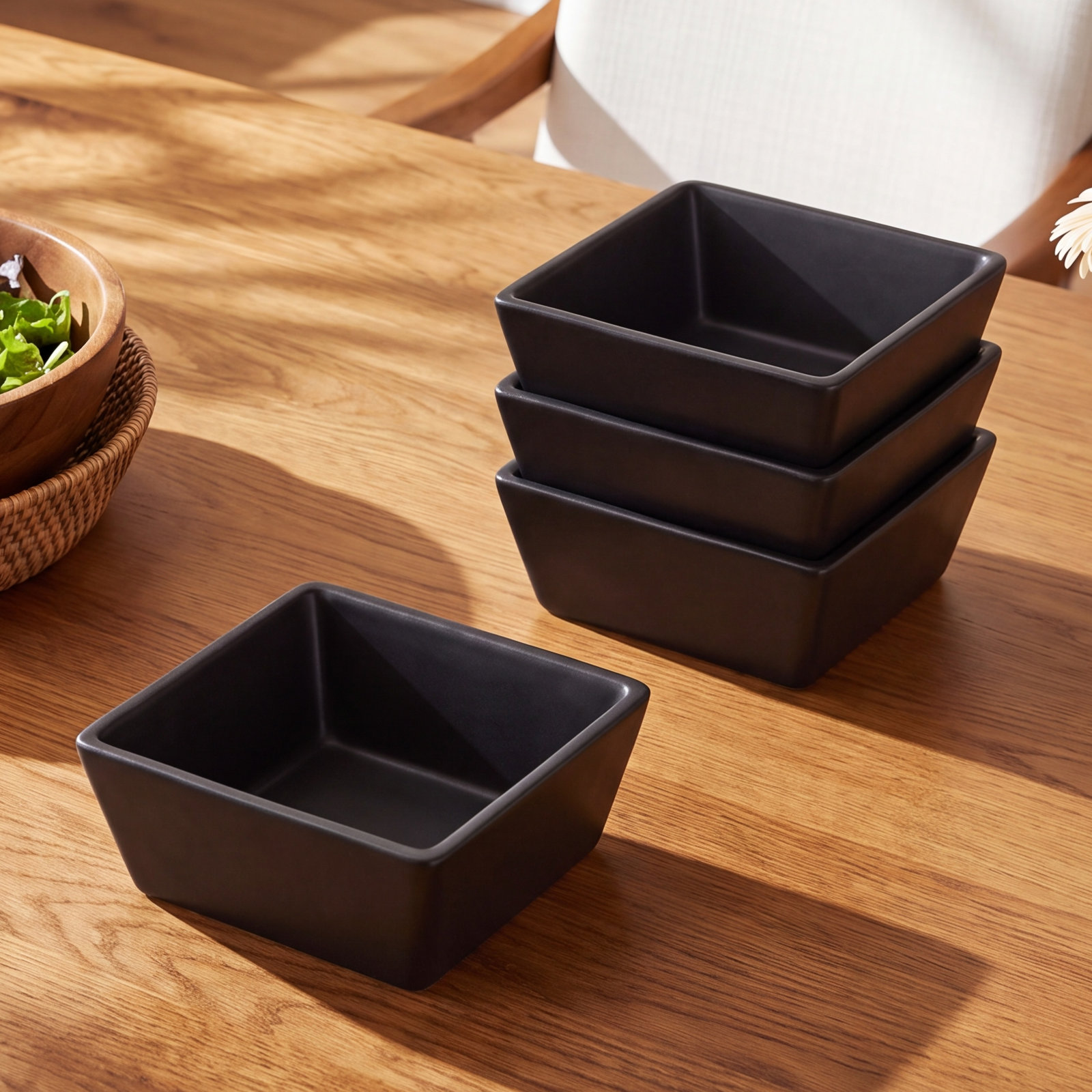 Grace Stoneware Cereal Bowl, Black