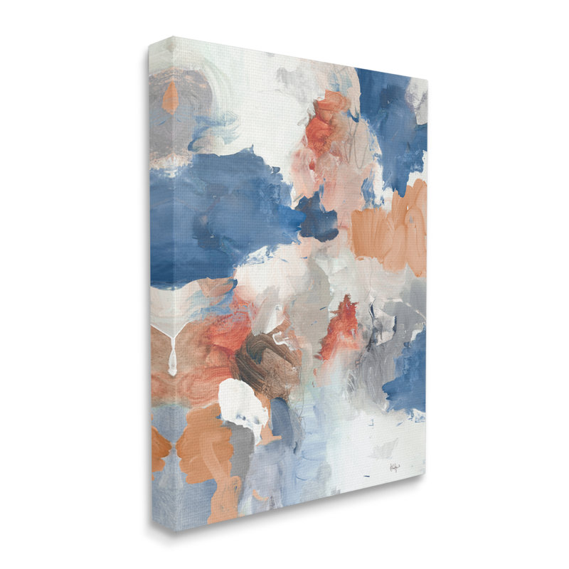 Arrangement de couleur contrastée avec un ton de rosé - peinture, H 20 po x l 16 po x P 1,5 po, Toile tendue
