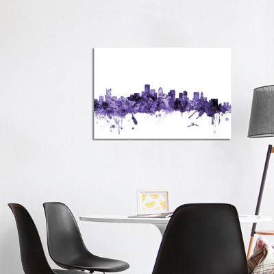 Boston, Massachusetts Skyline II by Michael Tompsett - Wrapped Canvas Print