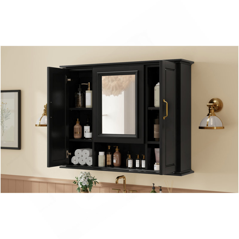 Meuble-lavabo de 36 po avec lavabo, meuble-lavabo moderne autoportant avec tiroirs à fermeture en douceur et plateau basculant, meuble-lavabo simple avec rangement et armoire-miroir assortie