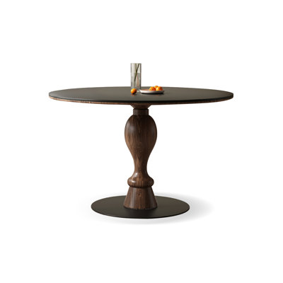 Black Round Sintered Stone Dining table
