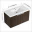 Armoire de salle de bain 36 po avec lavabo en résine, portes à fermeture douce, conception à fixation flottante
