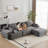 Modern Memory Foam Pet-Friendly Cloud Modular Sectional Sofa for Living Room-117627891
