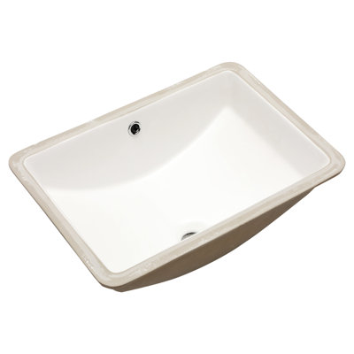 Lavabo de salle de bain encastré en céramique avec trop-plein 19,8 po x 15 po encastré, ajoute de l'espace à votre salle de bain rectangulaire 19,8 po x 15 po x 7,6 po, encastrable, pour la salle de bain