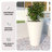 Steveda Modern Tall Tapered Round Fiberstone Planter – Handmade MGO Clay Plant Pot with Drainage Holes for Indoor & Outdoor Use-1761682615-1761682616