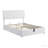 Full size Upholstered Platform bed with a Hydraulic Storage System - White