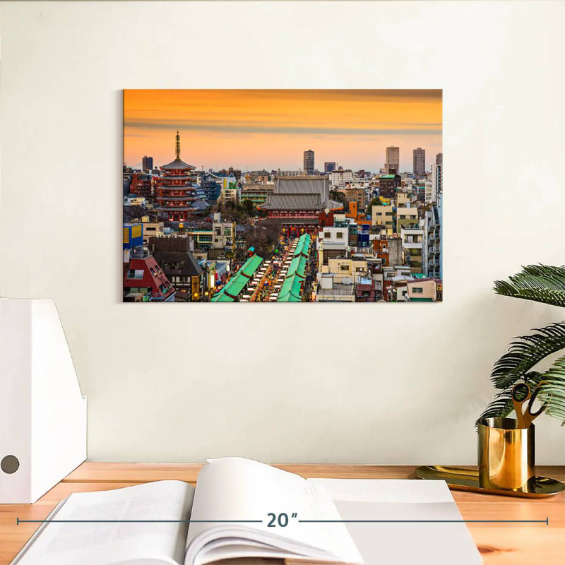 Asakusa Cityscape, 8" H x 12" W