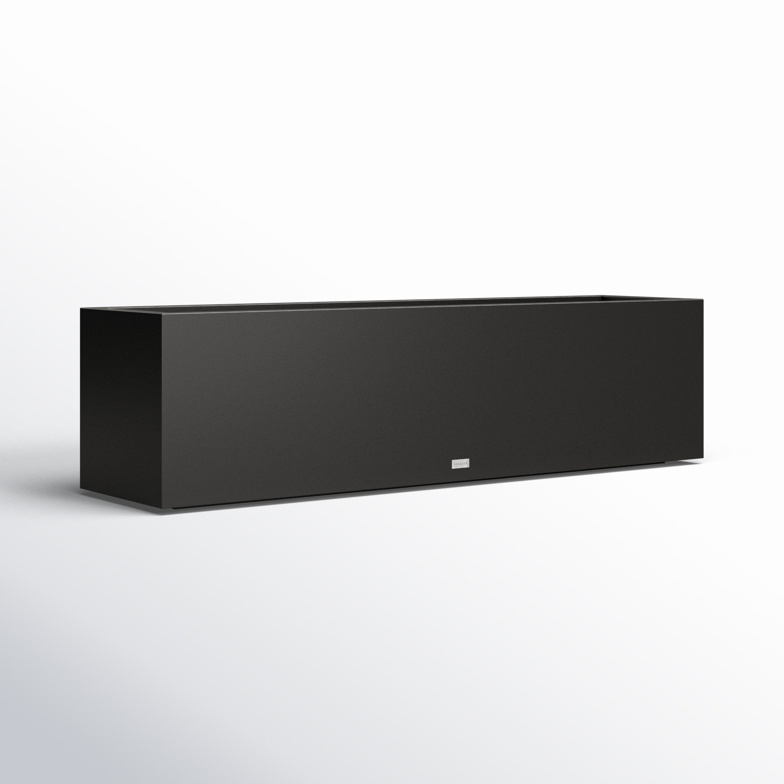 Metallic Series Planter Box, Black, 16.25" H x 60" W x 15" D