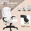 Fauteuil de bureau 6 points vibrant et chauffant. Blanc crème. Coussin inclinable. Siège réglable de 17,75 po à 21,75 po. Chaise Everlast Comfort Option de chauffage. . Sans limite