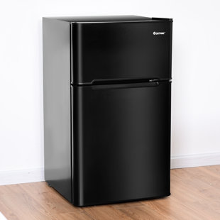 Mini Fridge with Freezer. 1.7 Cu.Ft Small Refrigerator, 6 Adjustable  Thermostat Control, One-Touch Defrost, Reversible Doors Design, Dorm/Office/Home  Refrigerator, Black 