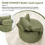 Fauteuil demi-tonneau rond pivotant surdimensionné avec repose-pieds demi-lune et double rangement-116928398