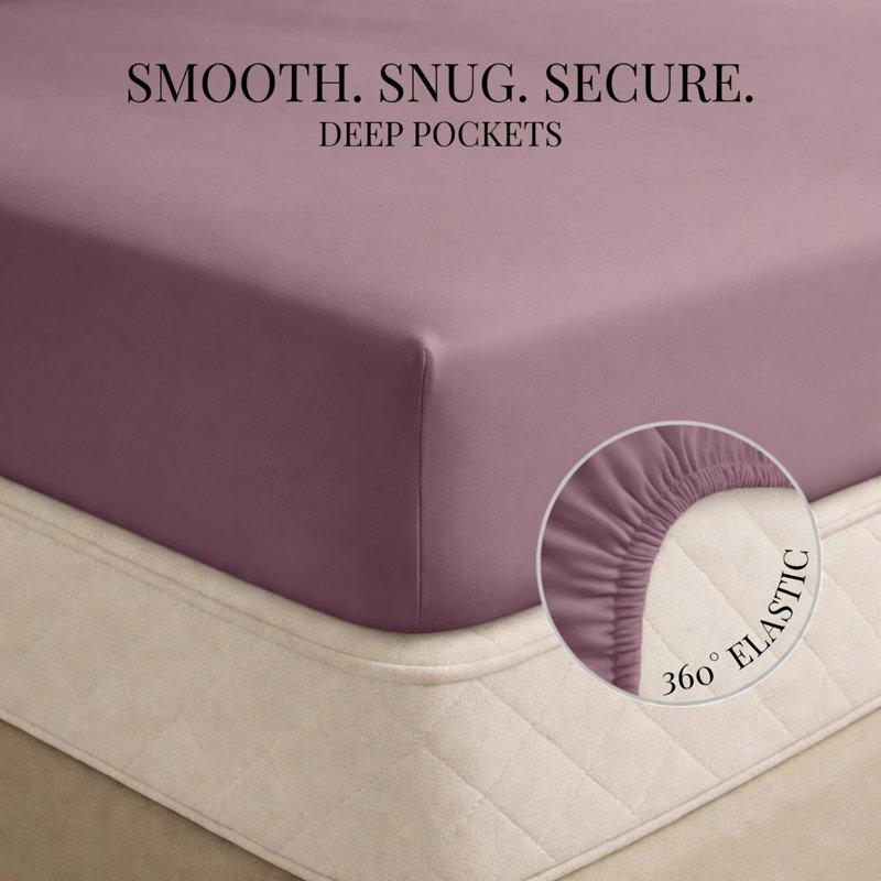 Ensemble de draps en bambou ultra doux - ensemble de 4 pièces - infroissable - feuilles de refroidissement avec poches profondes