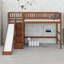 Lit mezzanine polyvalent avec glissade, escalier de rangement et lumière DEL-1078017731