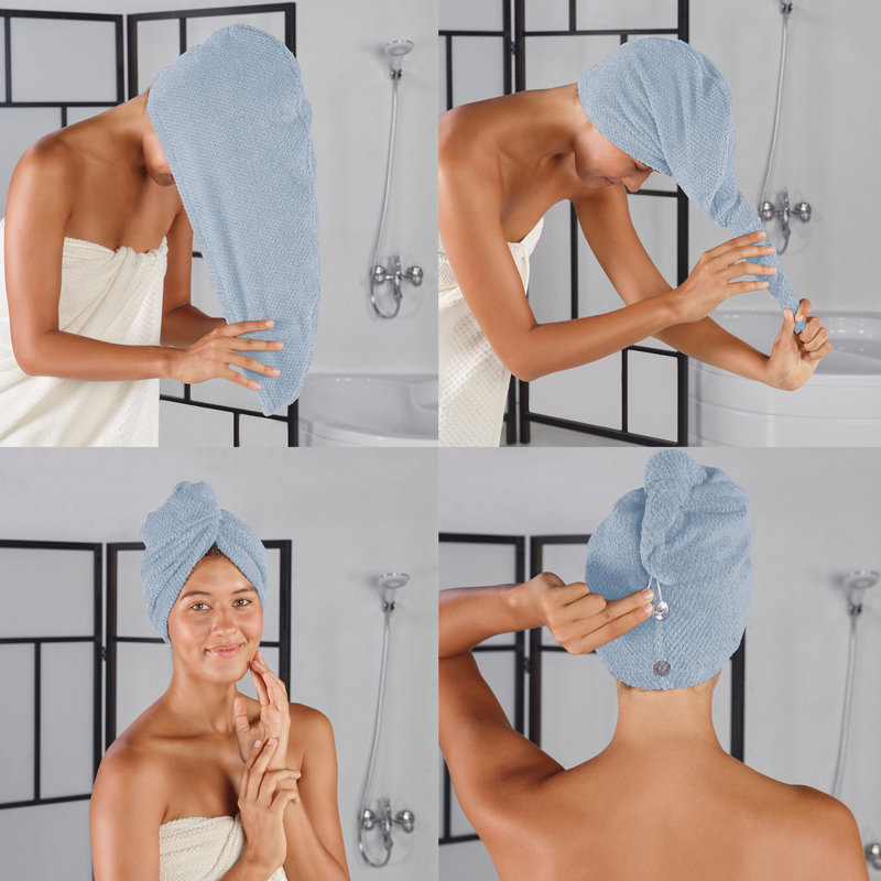 Ensemble de serviettes 2 pièces 100% coton, Bleu