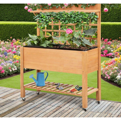 Jardinière surélevée en bois massif
