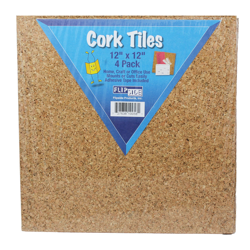 Acco Brands, Inc. Cork Replacement Board Material, 12" H x 12" W x 1" D