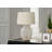 26"H Transitional Table Lamp, Cream Ceramic Base with Ivory/Cream Shade