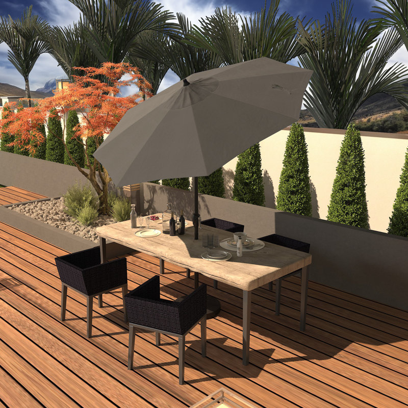 Kelliher 90'' Market Sunbrella® Umbrella, Spectrum Dove Sunbrella® Plainweave