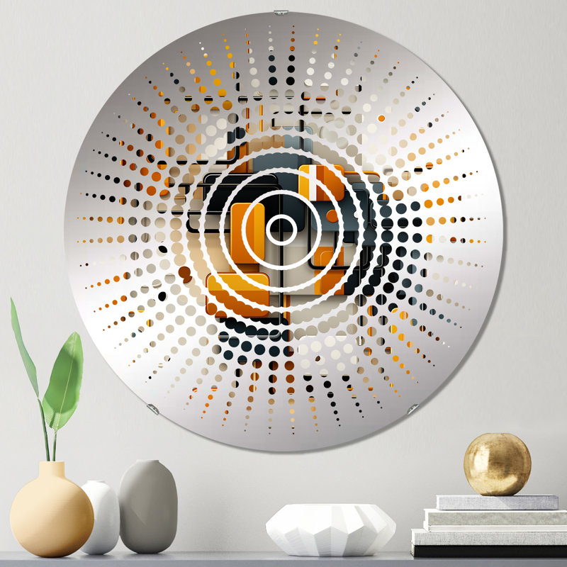 Miroir mural gris, 31,4 po x 31,4 po