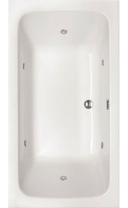 Kira 72 in. L Tub, White, Matte Black