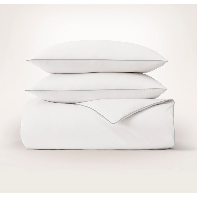 Signature Embellished Duvet Set, Full;Queen, White;Shore