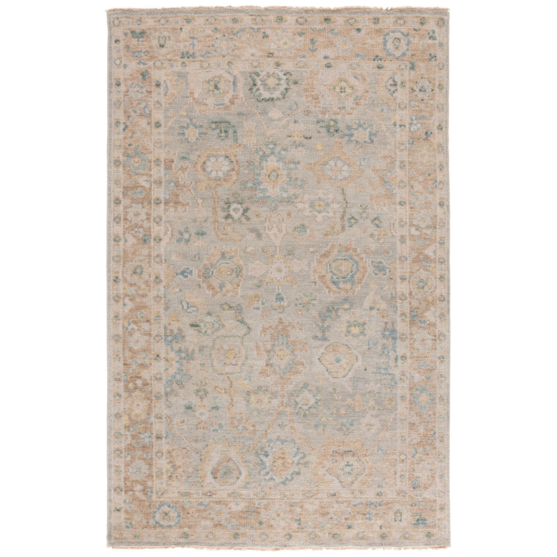 Samarkand 122 Area Rug In Grey / Gold, Rectangle 9' x 12'