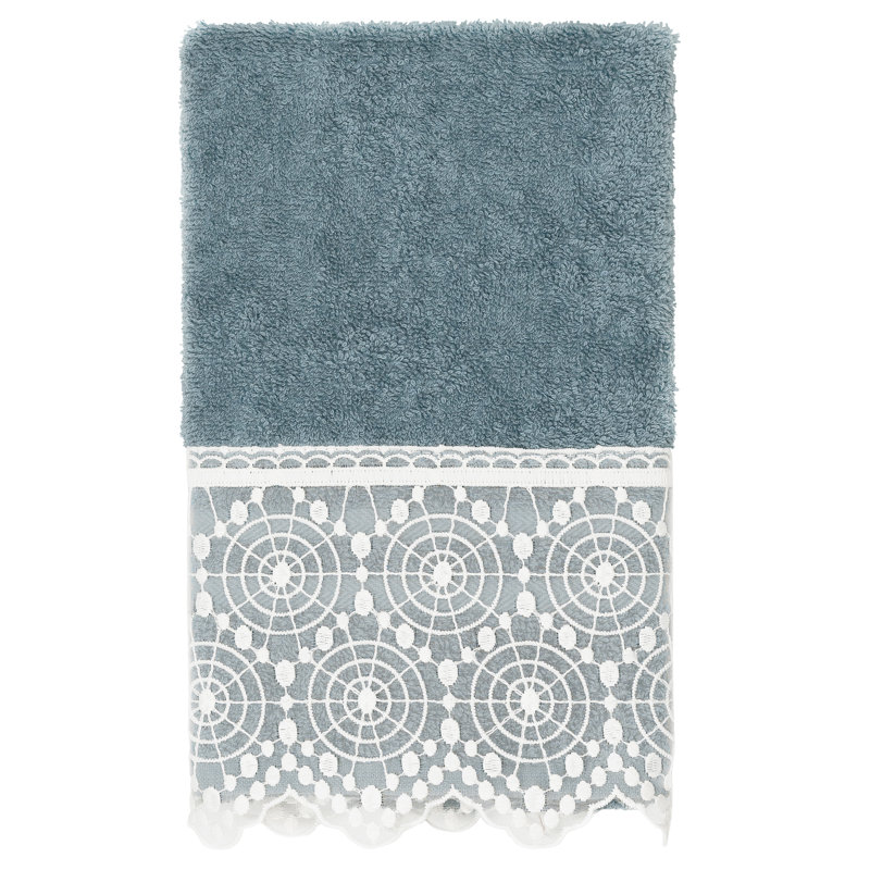 Ensemble de serviettes 3 pièces , Sarcelle /Gris / Blanc