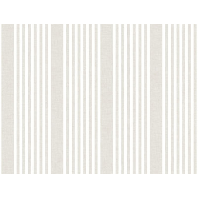 French Soft Linen Stripe Wallpaper