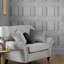 Laura Ashley Redbrook Wood Panel Silver Removable Wallpaper-128140542